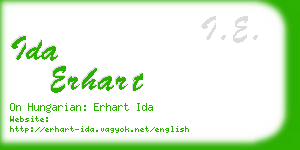ida erhart business card